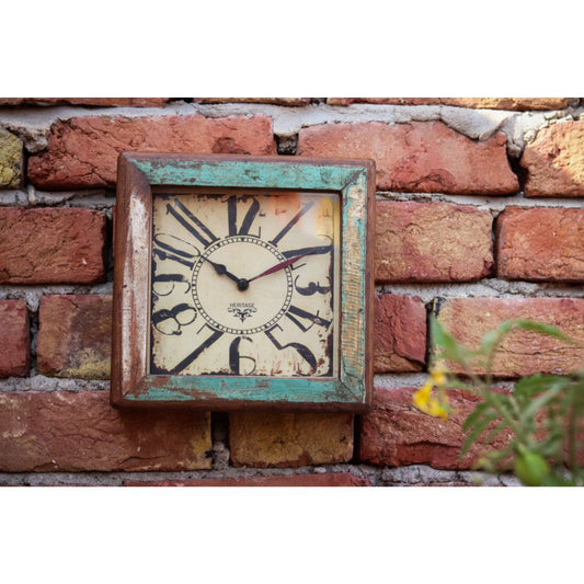 ヴィンテージリサイクル木製文字盤時計