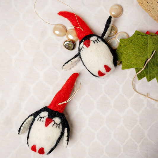 小さなペンギンの装飾 2 個セット